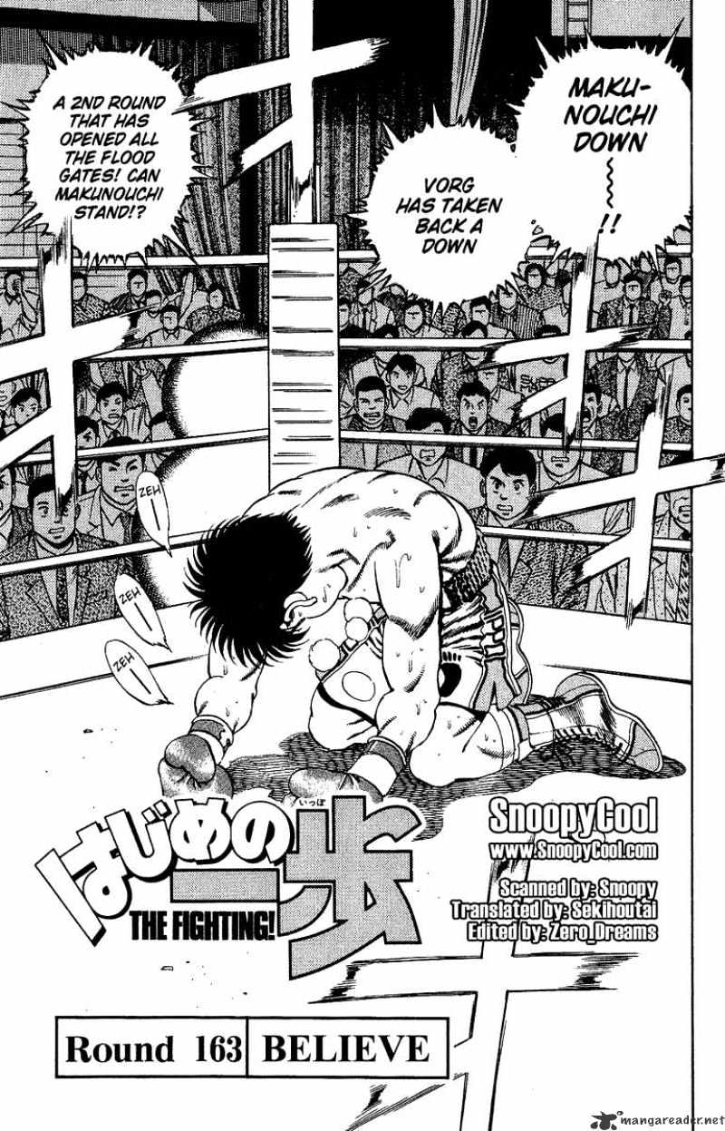 Hajime no Ippo: Fighting Spirit, Chapter 163 image 01